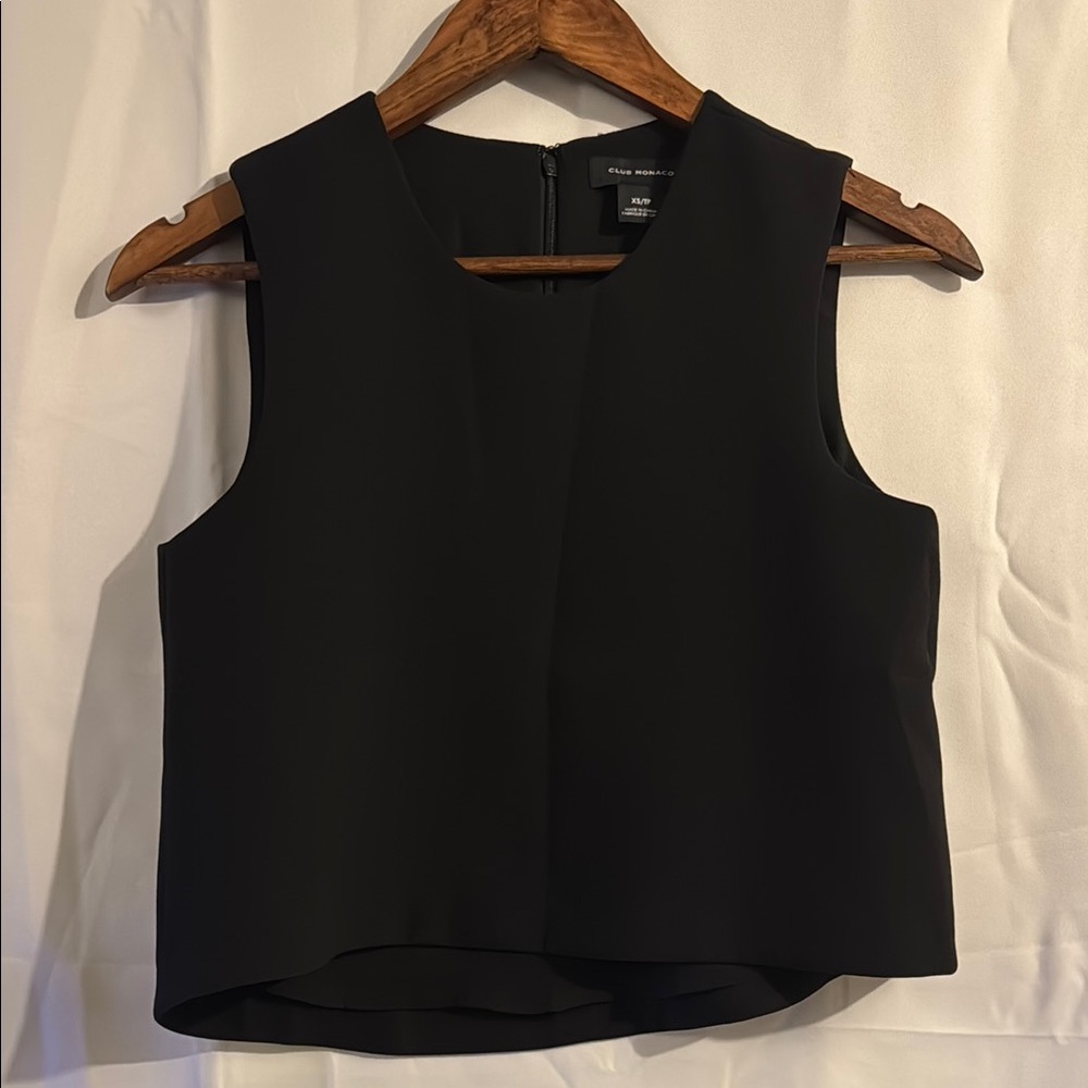 Club Monaco | Black Boxy Sleeveless Tank Top